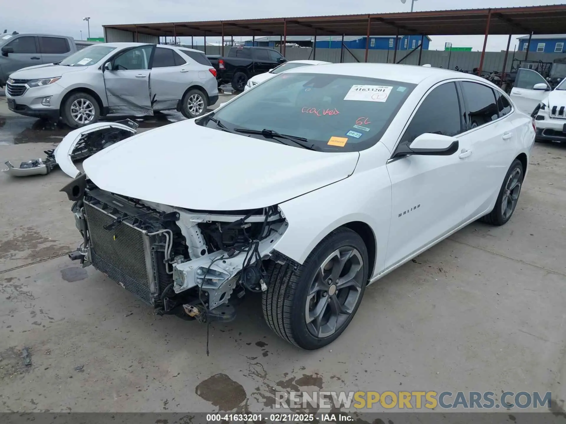 2 Photograph of a damaged car 1G1ZD5ST7NF150300 CHEVROLET MALIBU 2022