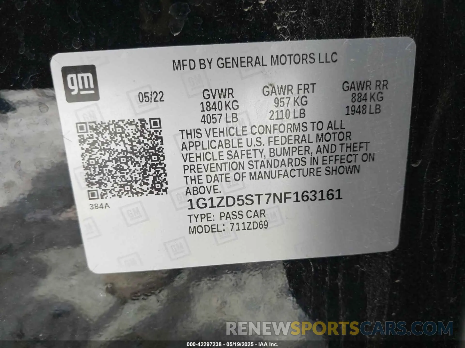 9 Photograph of a damaged car 1G1ZD5ST7NF163161 CHEVROLET MALIBU 2022