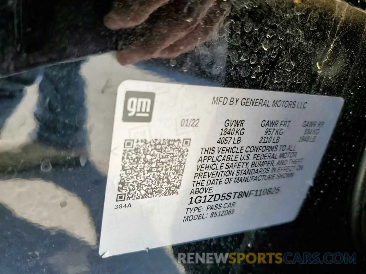 12 Photograph of a damaged car 1G1ZD5ST8NF110825 CHEVROLET MALIBU 2022
