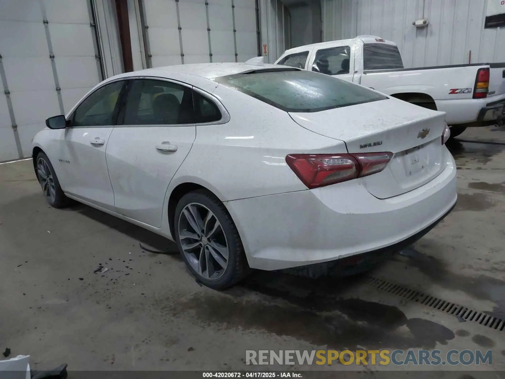 3 Photograph of a damaged car 1G1ZD5ST9NF160990 CHEVROLET MALIBU 2022