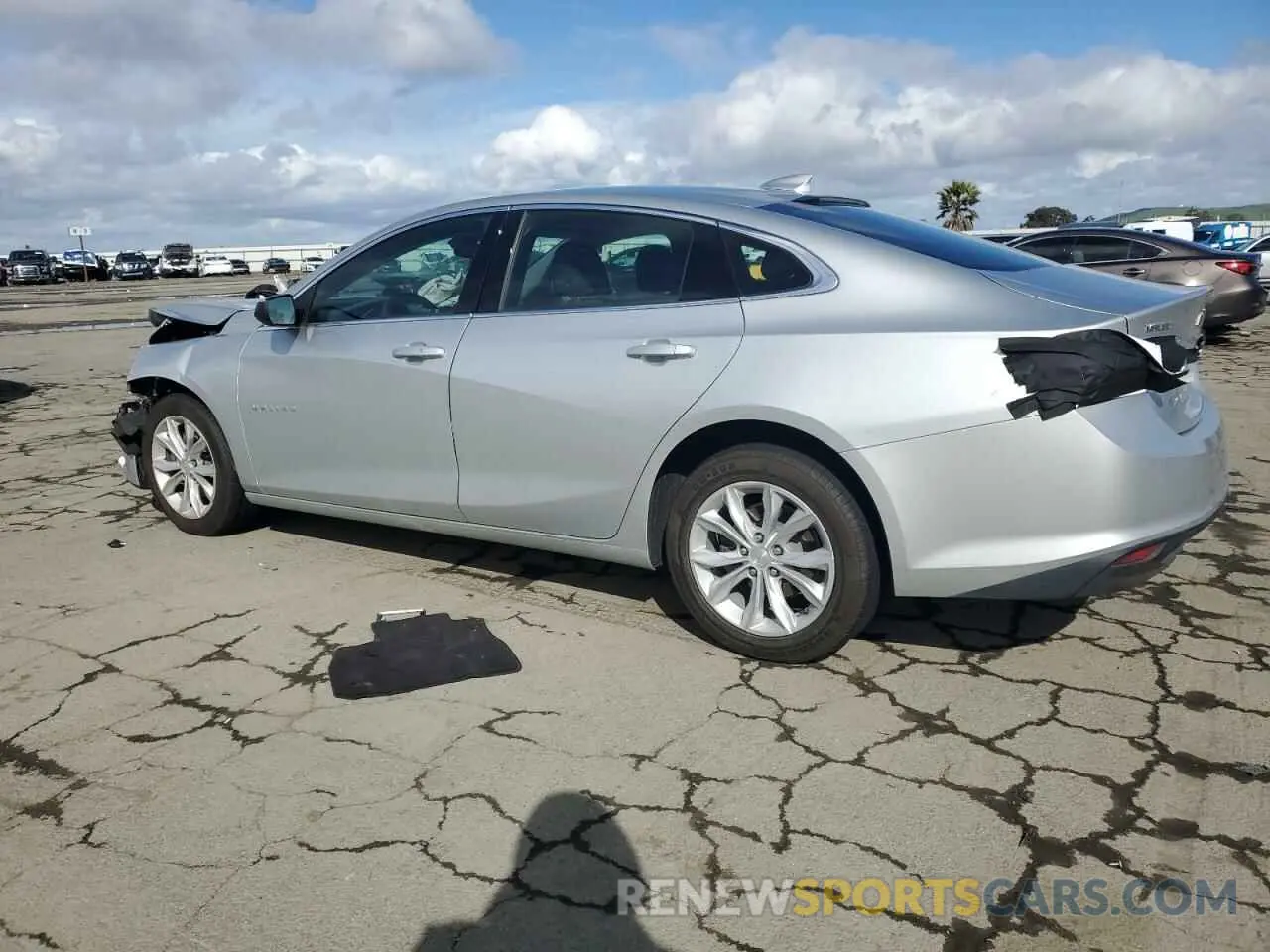 2 Photograph of a damaged car 1G1ZD5ST9NF174145 CHEVROLET MALIBU 2022