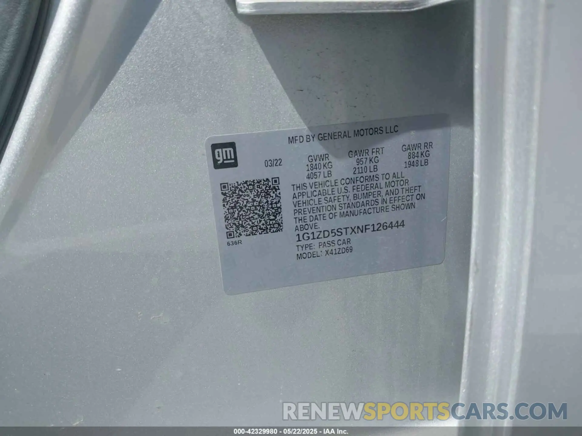 9 Photograph of a damaged car 1G1ZD5STXNF126444 CHEVROLET MALIBU 2022