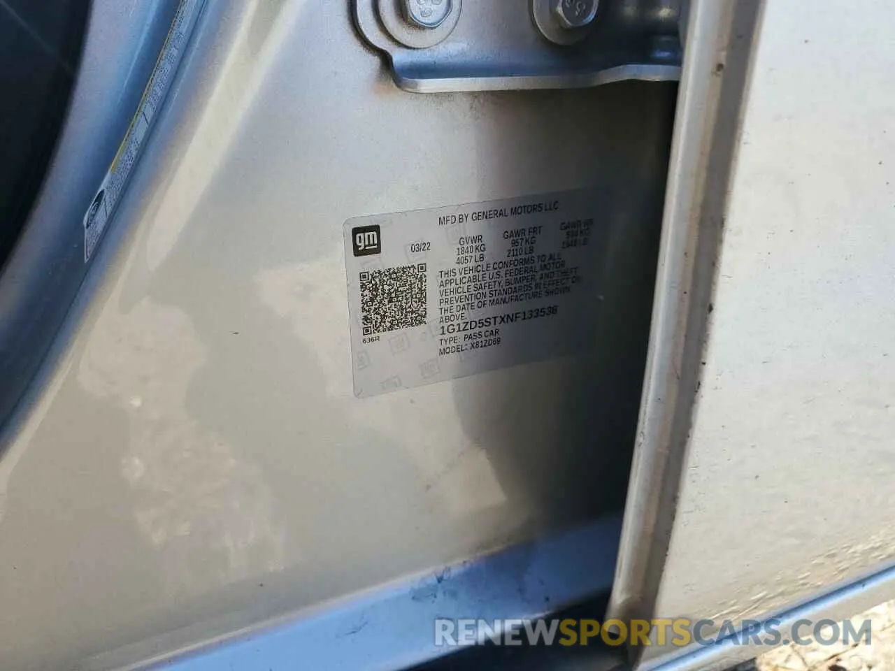12 Photograph of a damaged car 1G1ZD5STXNF133538 CHEVROLET MALIBU 2022