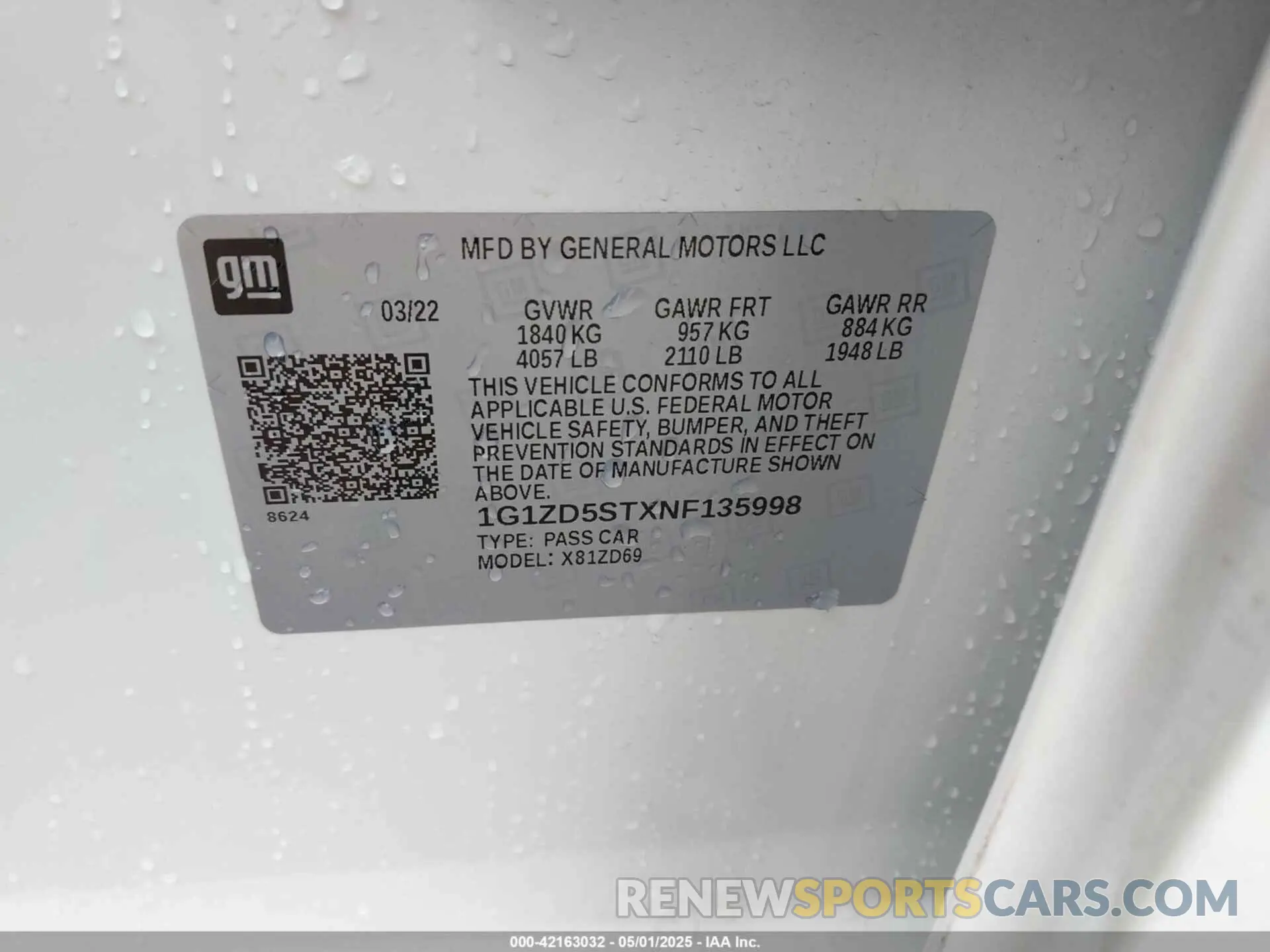 9 Photograph of a damaged car 1G1ZD5STXNF135998 CHEVROLET MALIBU 2022