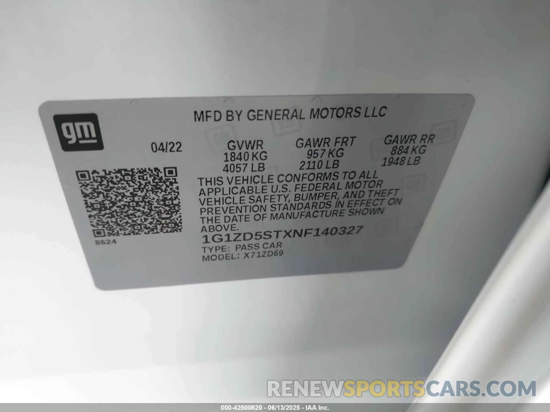 9 Photograph of a damaged car 1G1ZD5STXNF140327 CHEVROLET MALIBU 2022