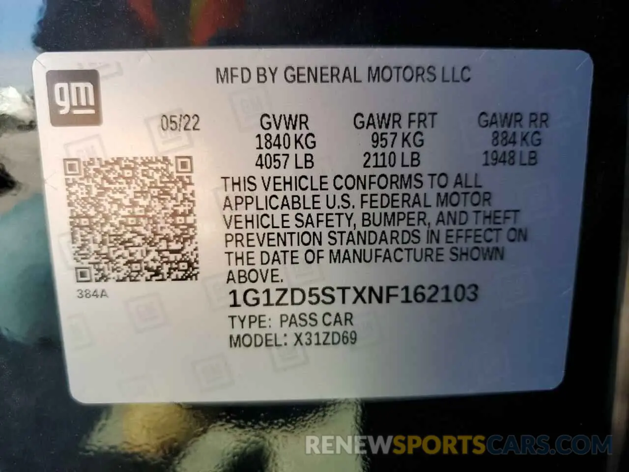13 Photograph of a damaged car 1G1ZD5STXNF162103 CHEVROLET MALIBU 2022