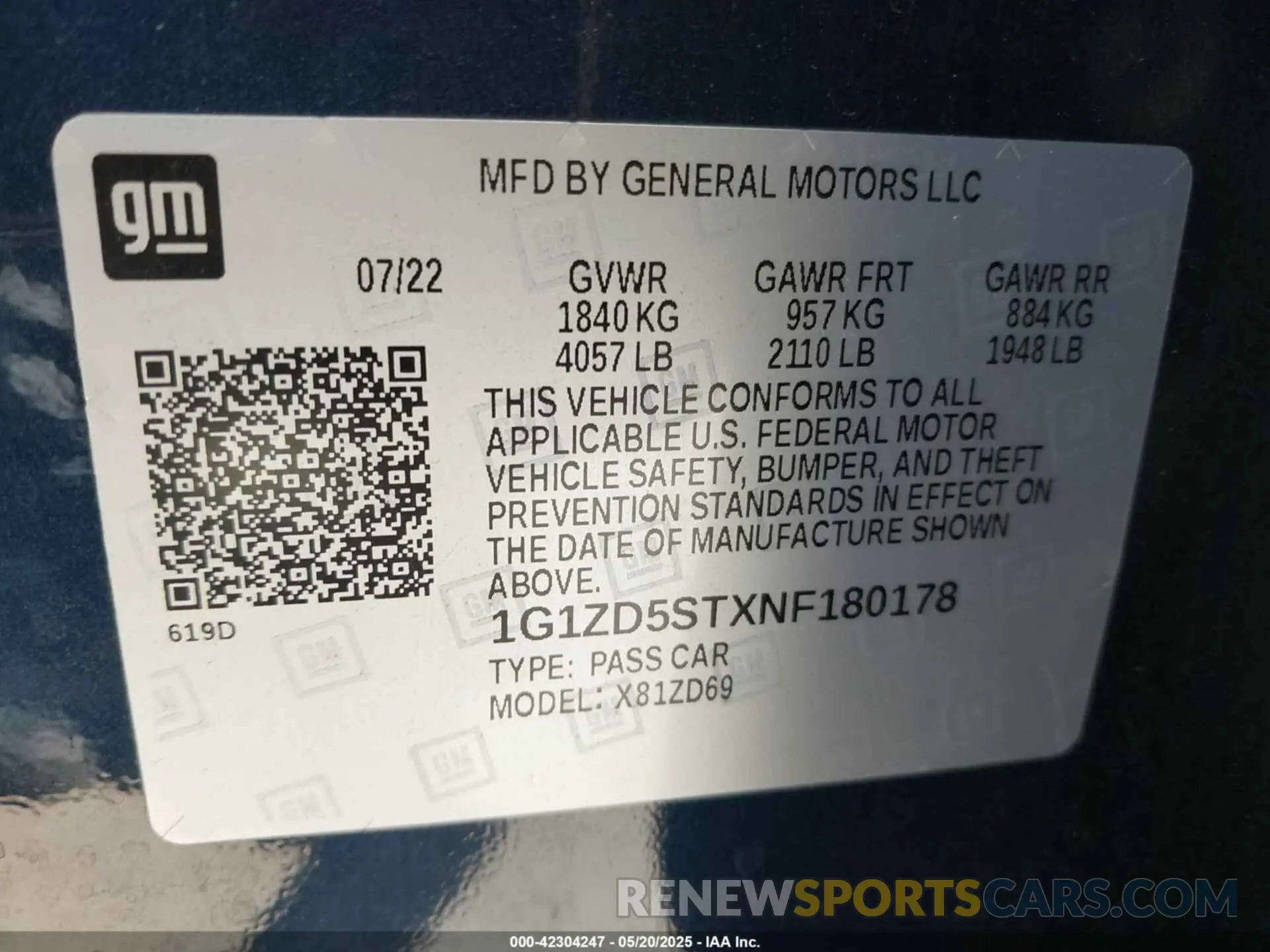 9 Photograph of a damaged car 1G1ZD5STXNF180178 CHEVROLET MALIBU 2022