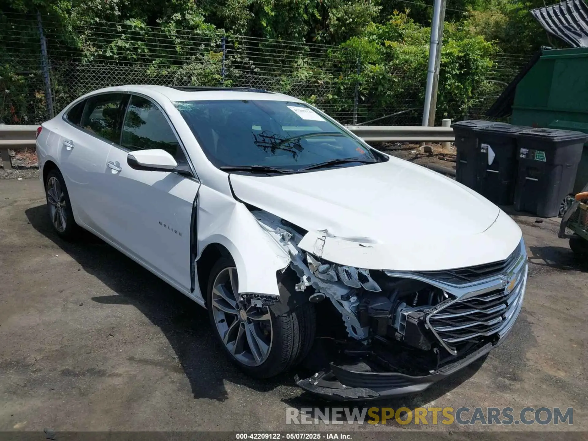 1 Photograph of a damaged car 1G1ZE5SX0NF204326 CHEVROLET MALIBU 2022
