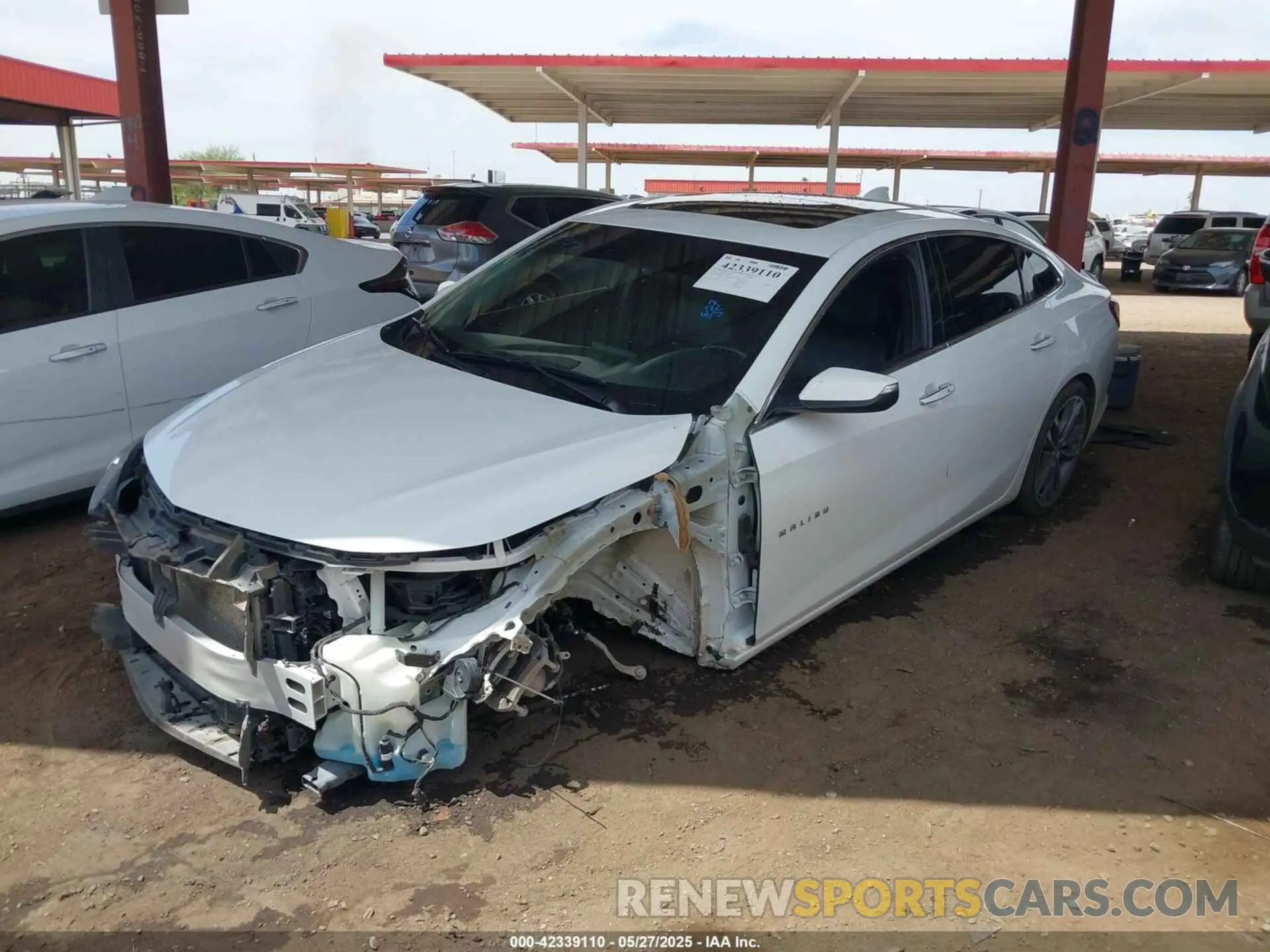 2 Photograph of a damaged car 1G1ZE5SX3NF117097 CHEVROLET MALIBU 2022
