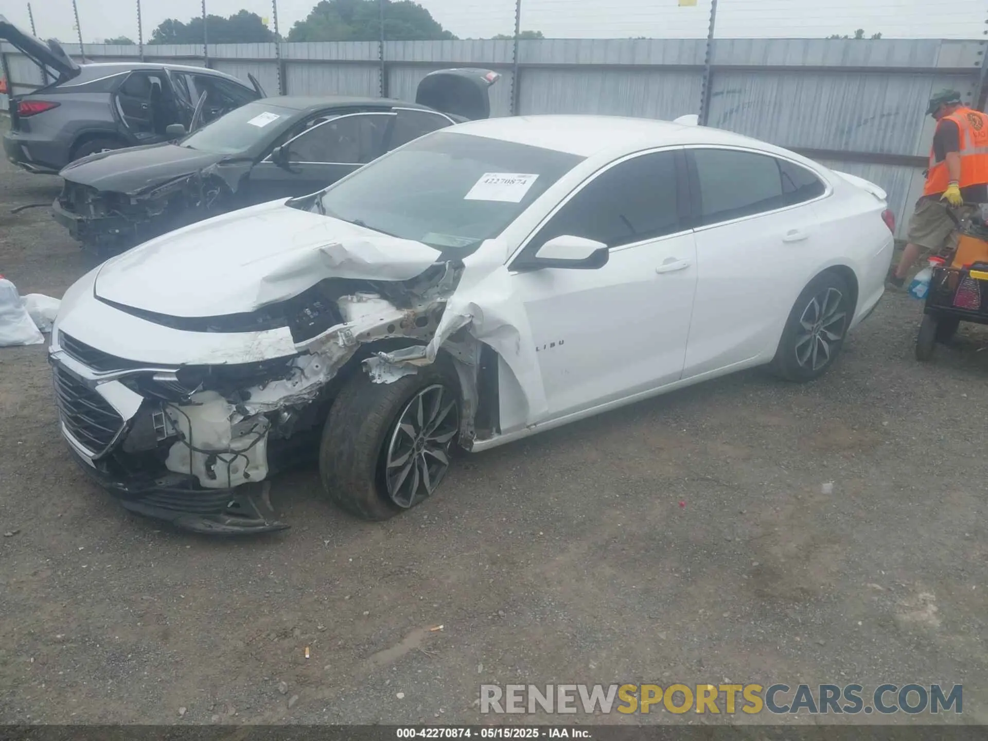 2 Photograph of a damaged car 1G1ZG5ST4NF104012 CHEVROLET MALIBU 2022