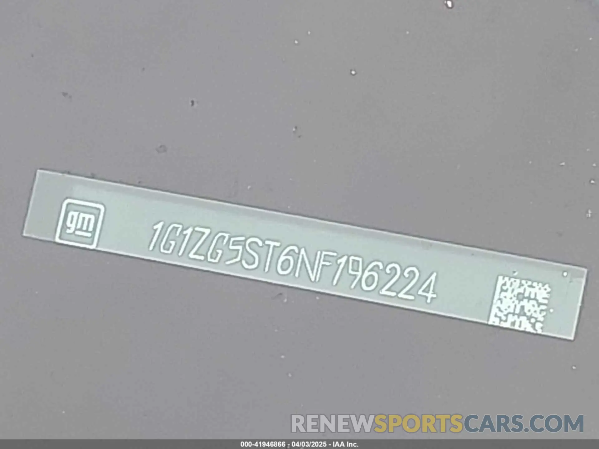 9 Photograph of a damaged car 1G1ZG5ST6NF196224 CHEVROLET MALIBU 2022