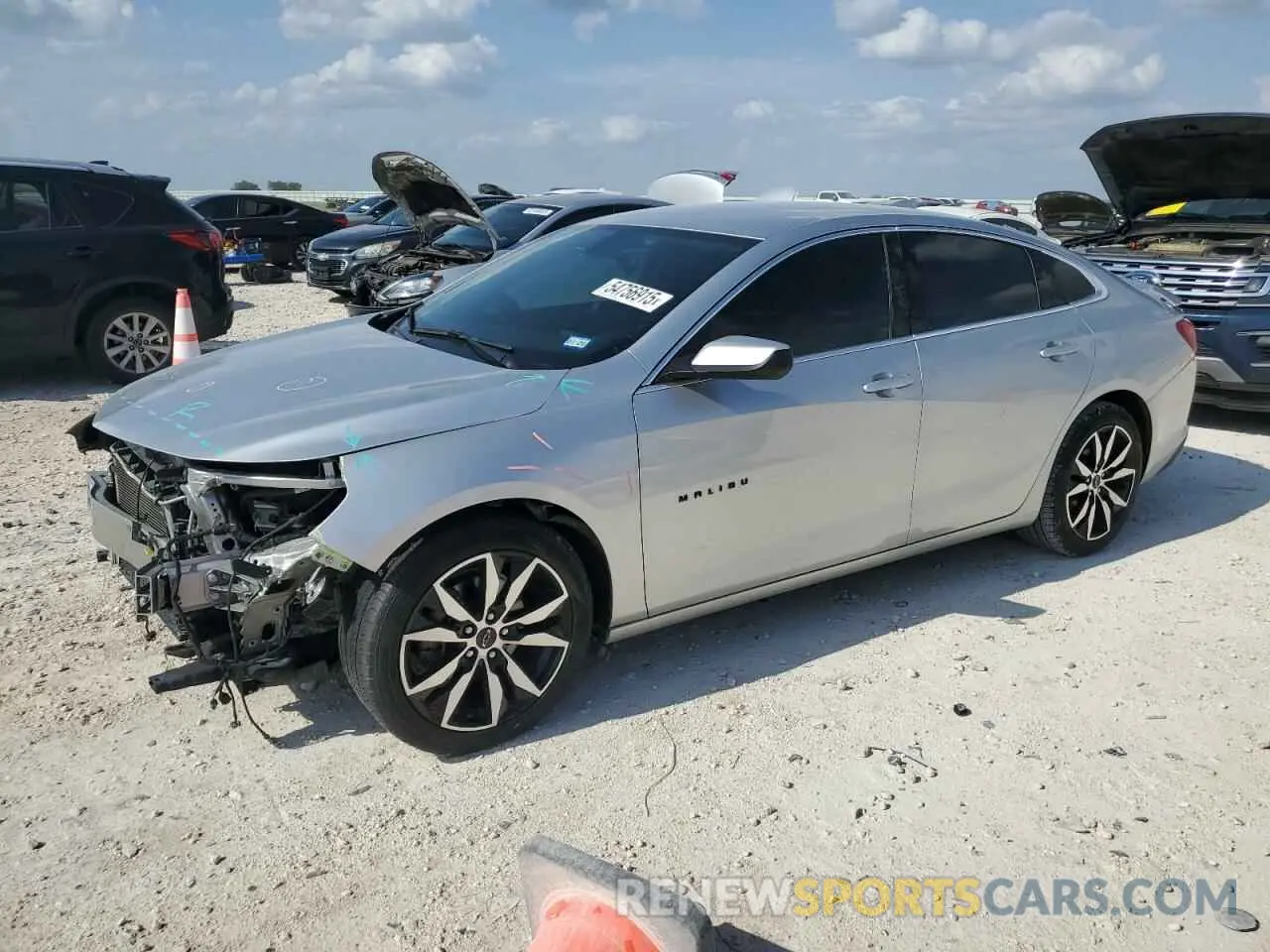 1 Photograph of a damaged car 1G1ZG5ST7NF115621 CHEVROLET MALIBU 2022