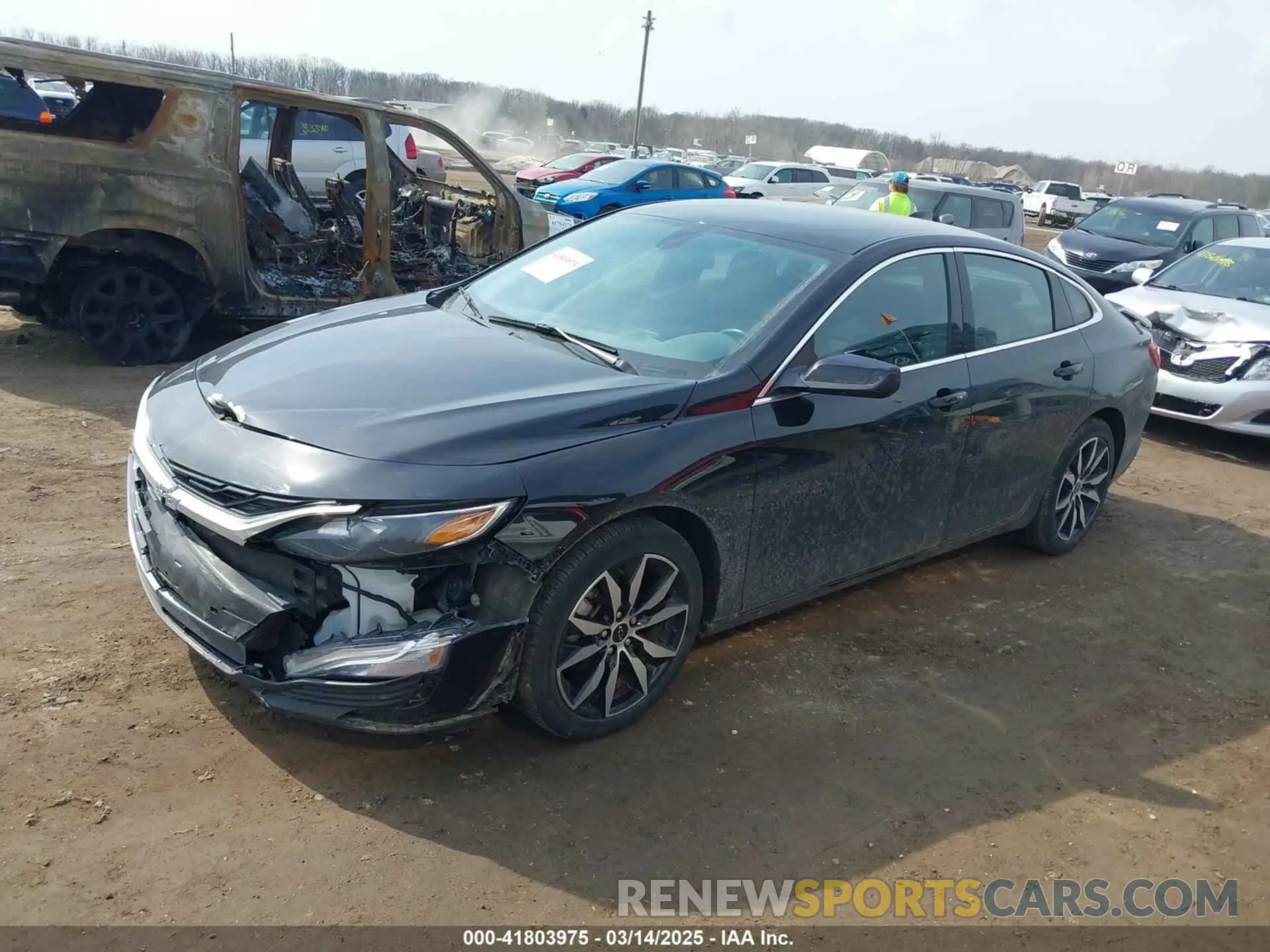 2 Photograph of a damaged car 1G1ZG5ST8NF192658 CHEVROLET MALIBU 2022