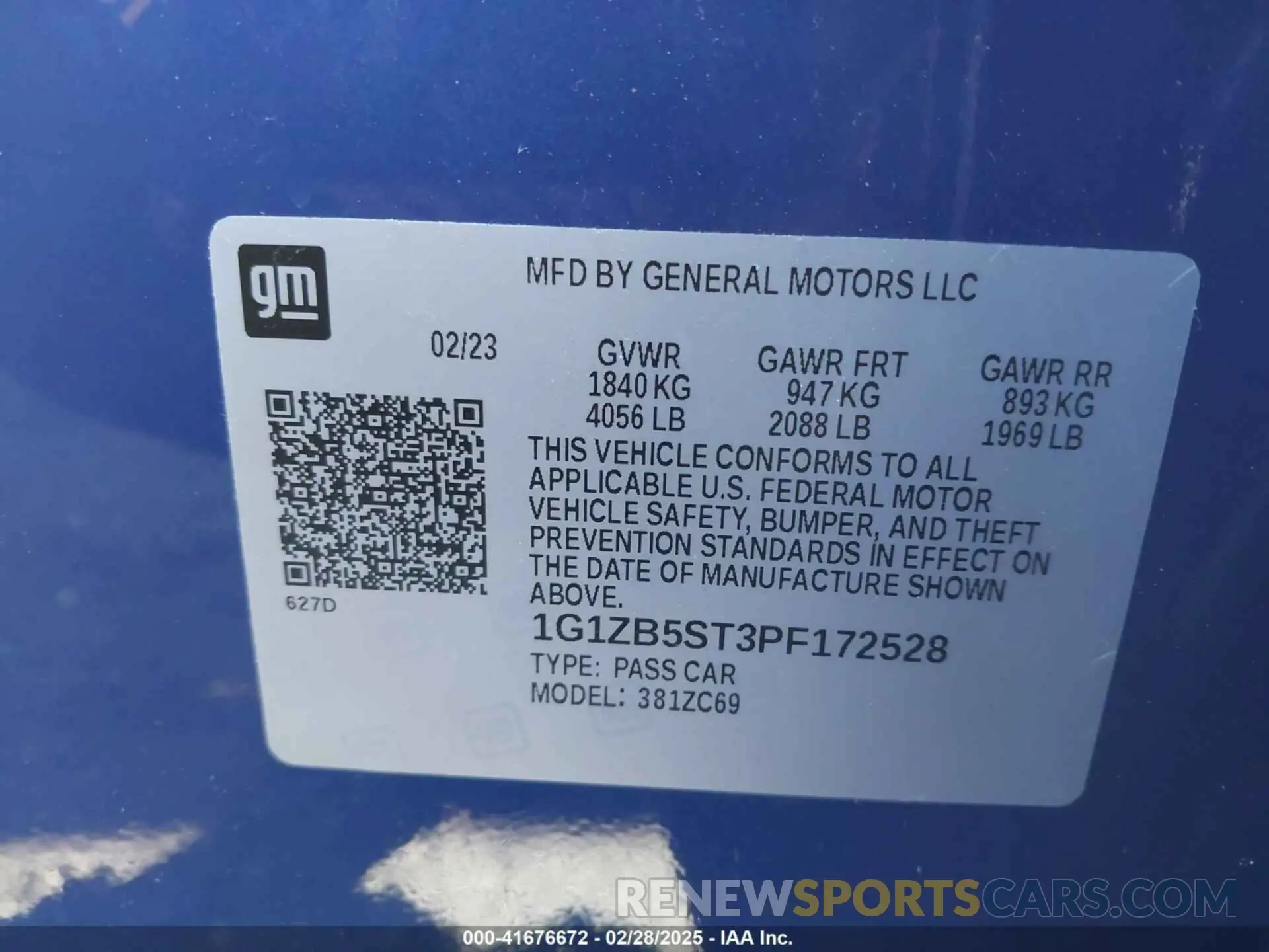 9 Photograph of a damaged car 1G1ZB5ST3PF172528 CHEVROLET MALIBU 2023