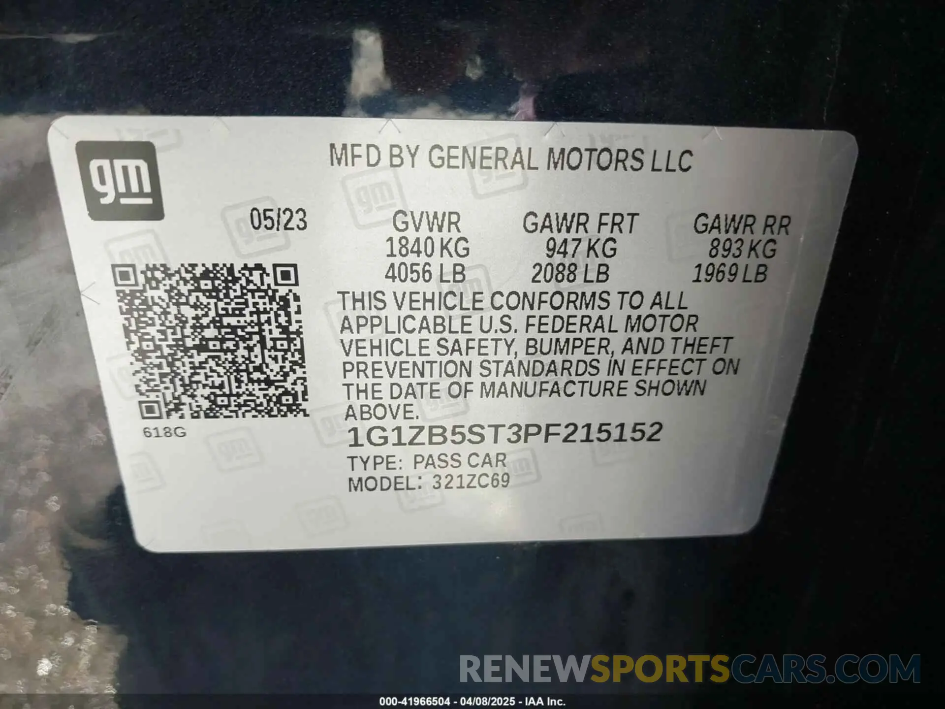 9 Photograph of a damaged car 1G1ZB5ST3PF215152 CHEVROLET MALIBU 2023