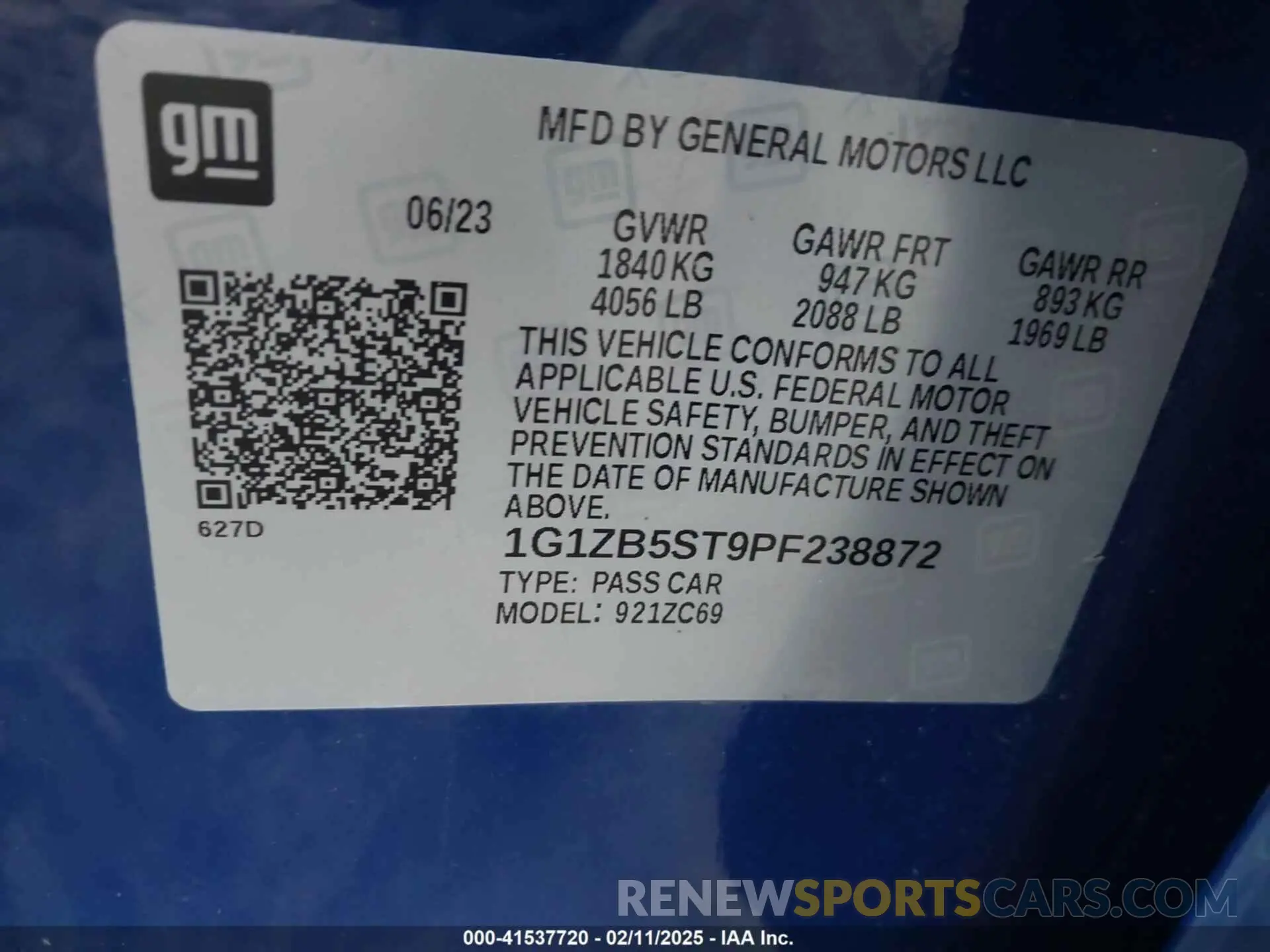9 Photograph of a damaged car 1G1ZB5ST9PF238872 CHEVROLET MALIBU 2023