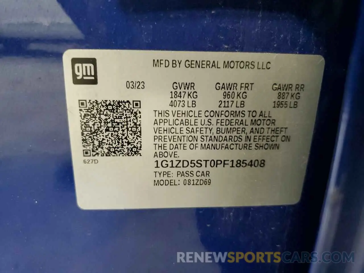 12 Photograph of a damaged car 1G1ZD5ST0PF185408 CHEVROLET MALIBU 2023