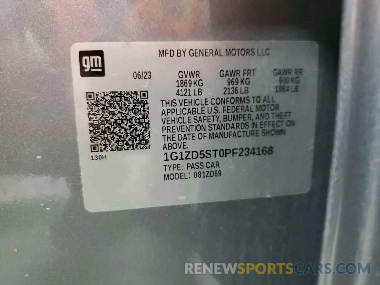 12 Photograph of a damaged car 1G1ZD5ST0PF234168 CHEVROLET MALIBU 2023