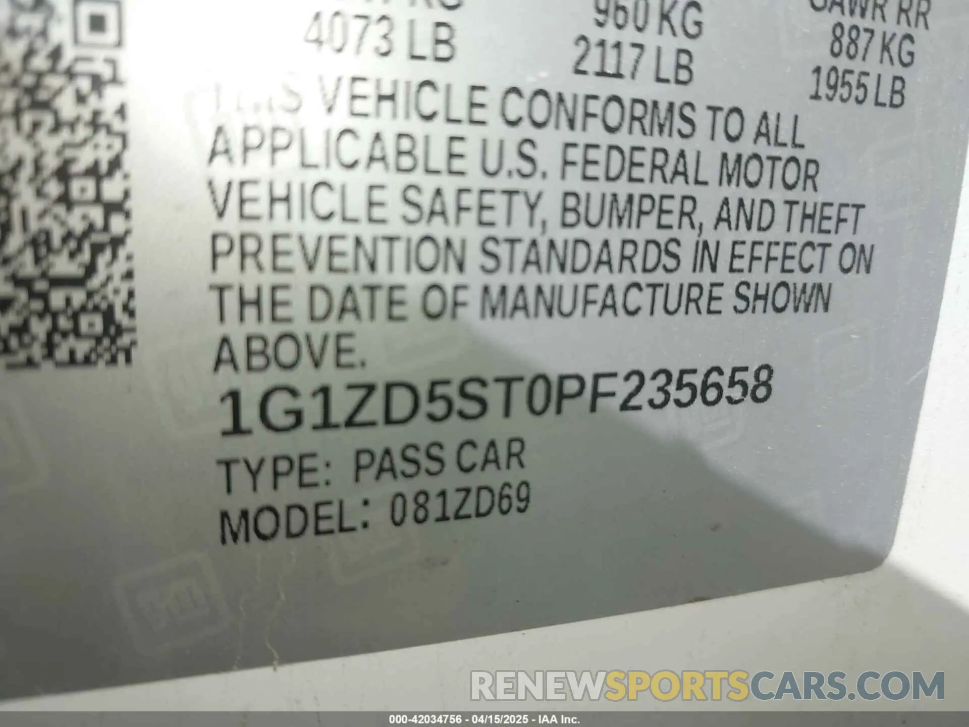 9 Photograph of a damaged car 1G1ZD5ST0PF235658 CHEVROLET MALIBU 2023