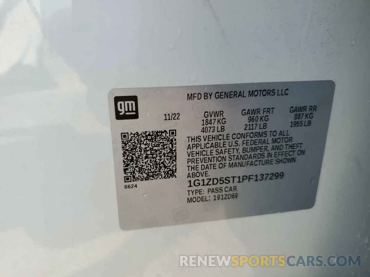 12 Photograph of a damaged car 1G1ZD5ST1PF137299 CHEVROLET MALIBU 2023