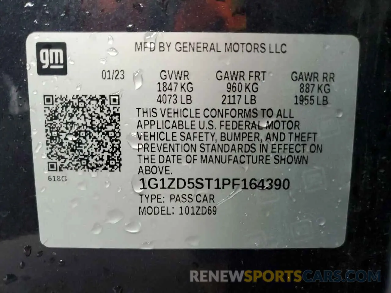 13 Photograph of a damaged car 1G1ZD5ST1PF164390 CHEVROLET MALIBU 2023