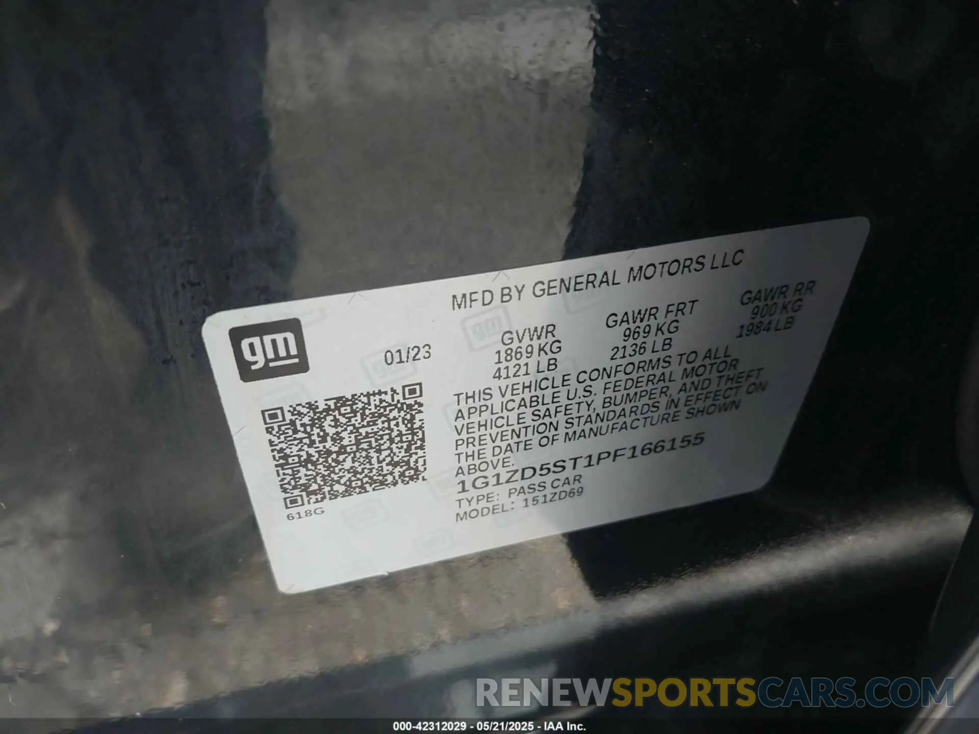 9 Photograph of a damaged car 1G1ZD5ST1PF166155 CHEVROLET MALIBU 2023