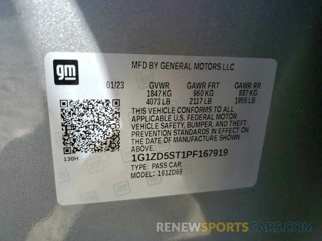 12 Photograph of a damaged car 1G1ZD5ST1PF167919 CHEVROLET MALIBU 2023