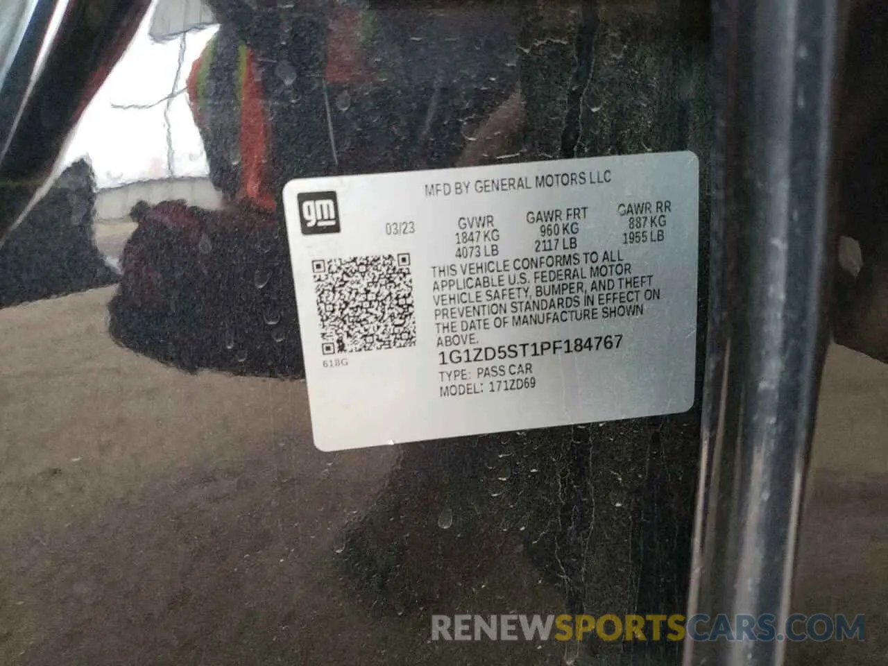 13 Photograph of a damaged car 1G1ZD5ST1PF184767 CHEVROLET MALIBU 2023