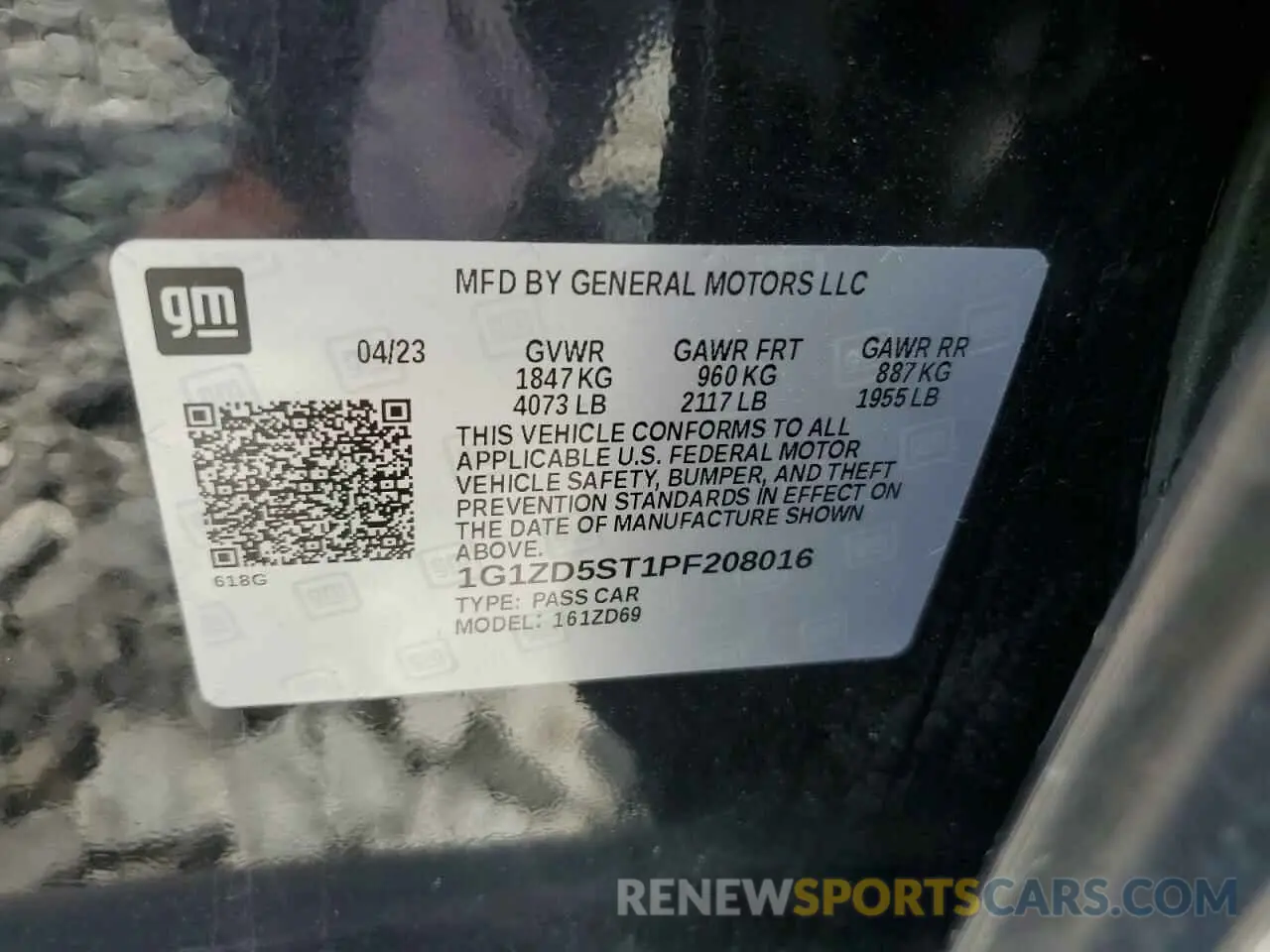 13 Photograph of a damaged car 1G1ZD5ST1PF208016 CHEVROLET MALIBU 2023