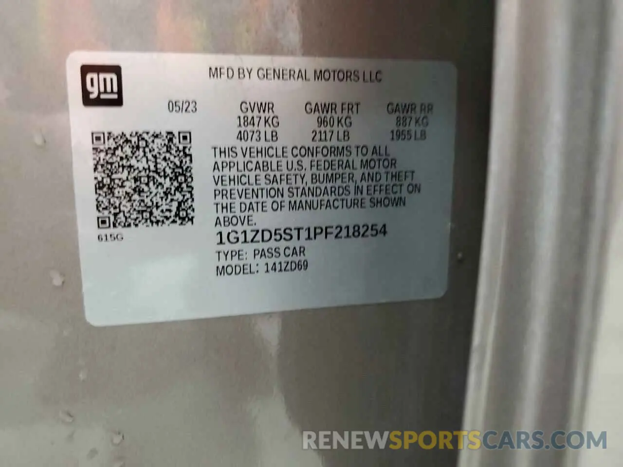 12 Photograph of a damaged car 1G1ZD5ST1PF218254 CHEVROLET MALIBU 2023