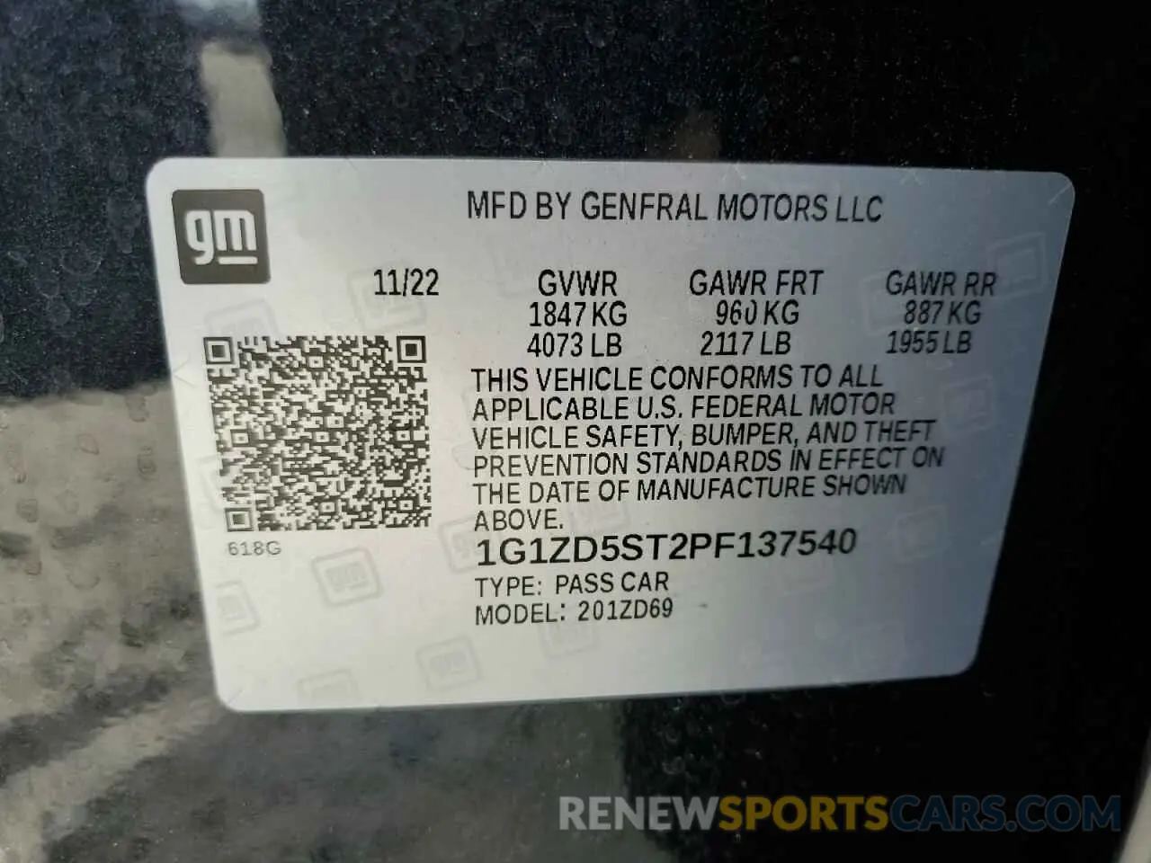13 Photograph of a damaged car 1G1ZD5ST2PF137540 CHEVROLET MALIBU 2023