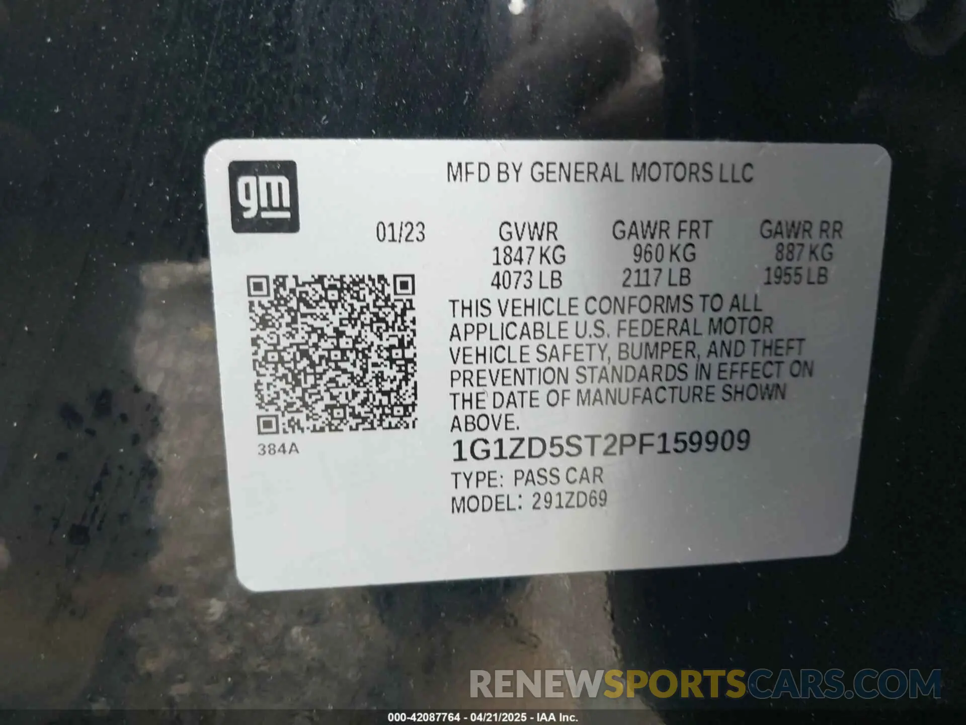 9 Photograph of a damaged car 1G1ZD5ST2PF159909 CHEVROLET MALIBU 2023