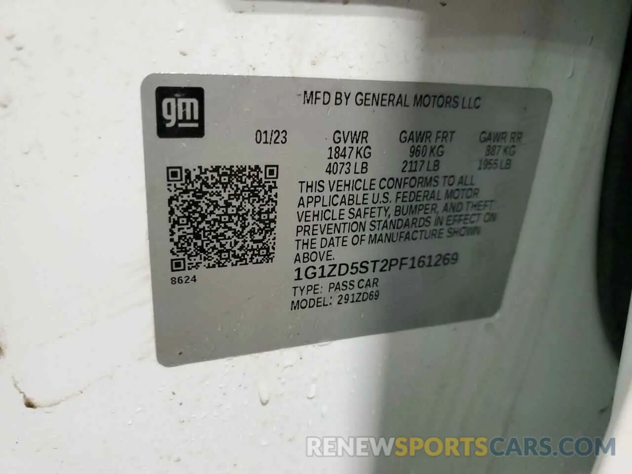 13 Photograph of a damaged car 1G1ZD5ST2PF161269 CHEVROLET MALIBU 2023