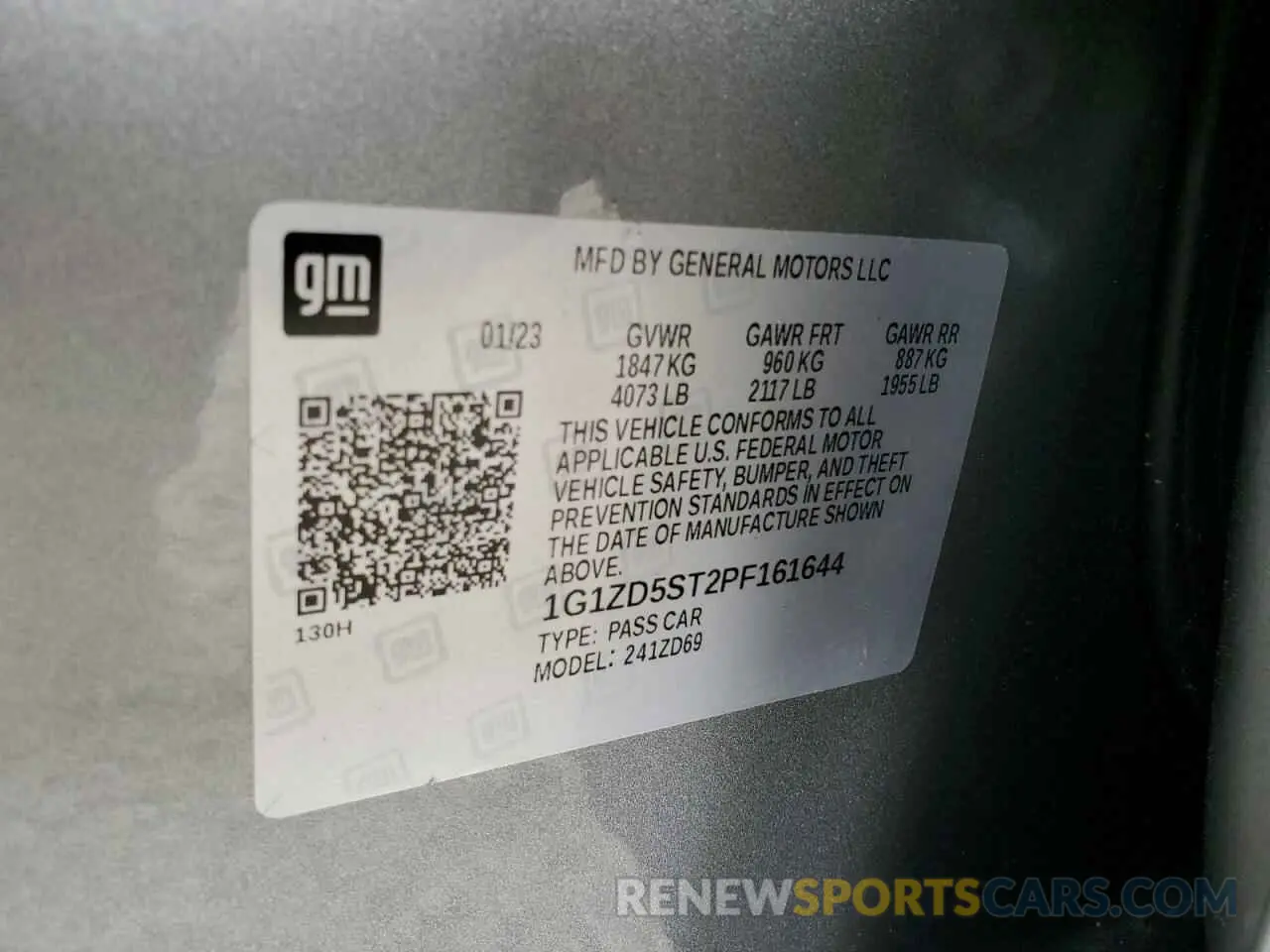 13 Photograph of a damaged car 1G1ZD5ST2PF161644 CHEVROLET MALIBU 2023