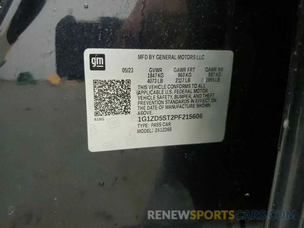 13 Photograph of a damaged car 1G1ZD5ST2PF215606 CHEVROLET MALIBU 2023