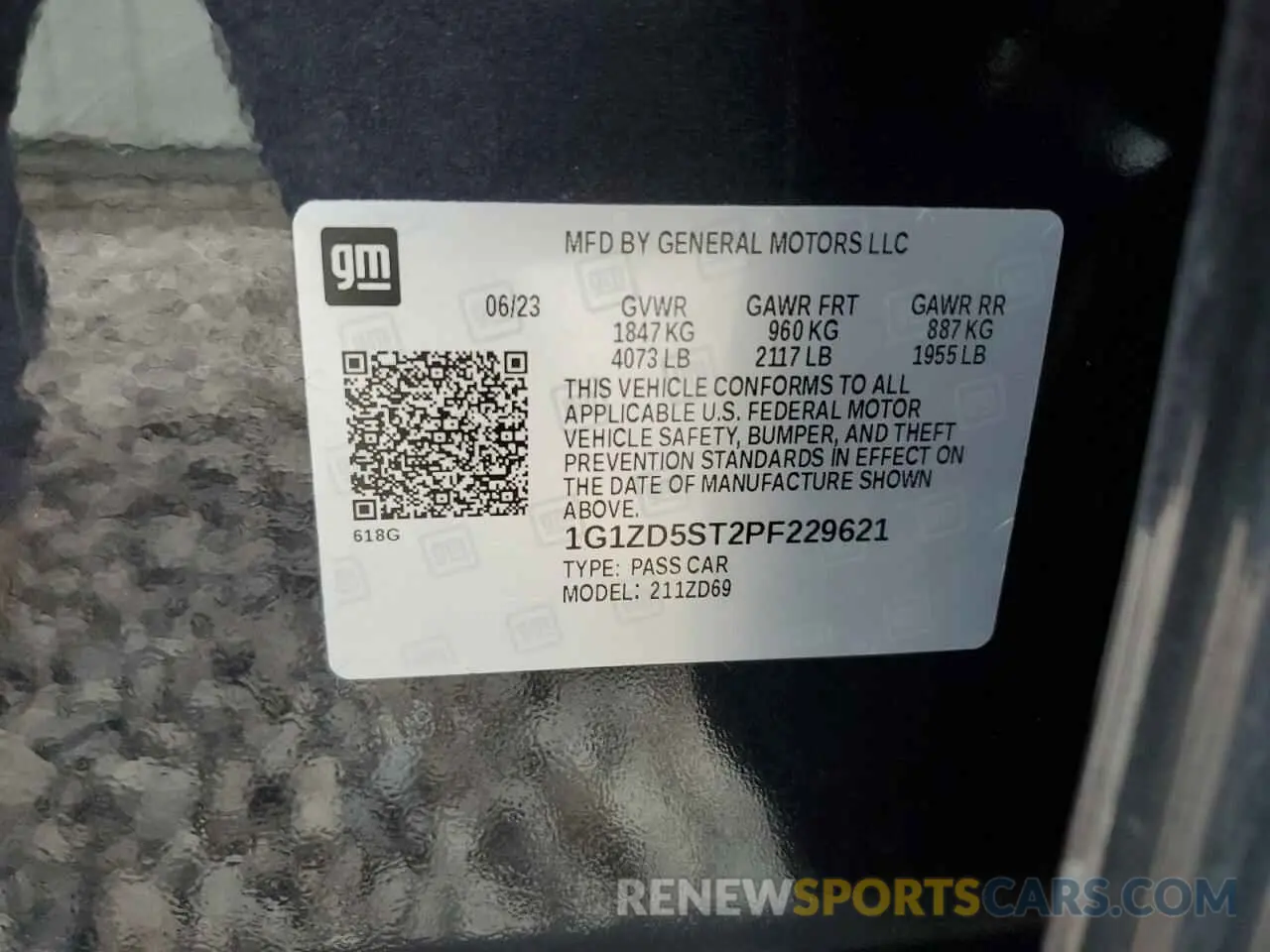 13 Photograph of a damaged car 1G1ZD5ST2PF229621 CHEVROLET MALIBU 2023