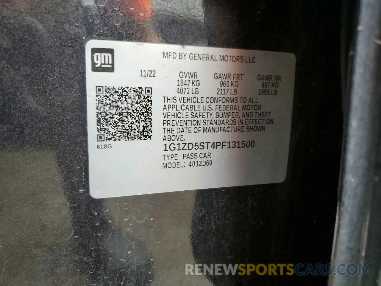 13 Photograph of a damaged car 1G1ZD5ST4PF131500 CHEVROLET MALIBU 2023