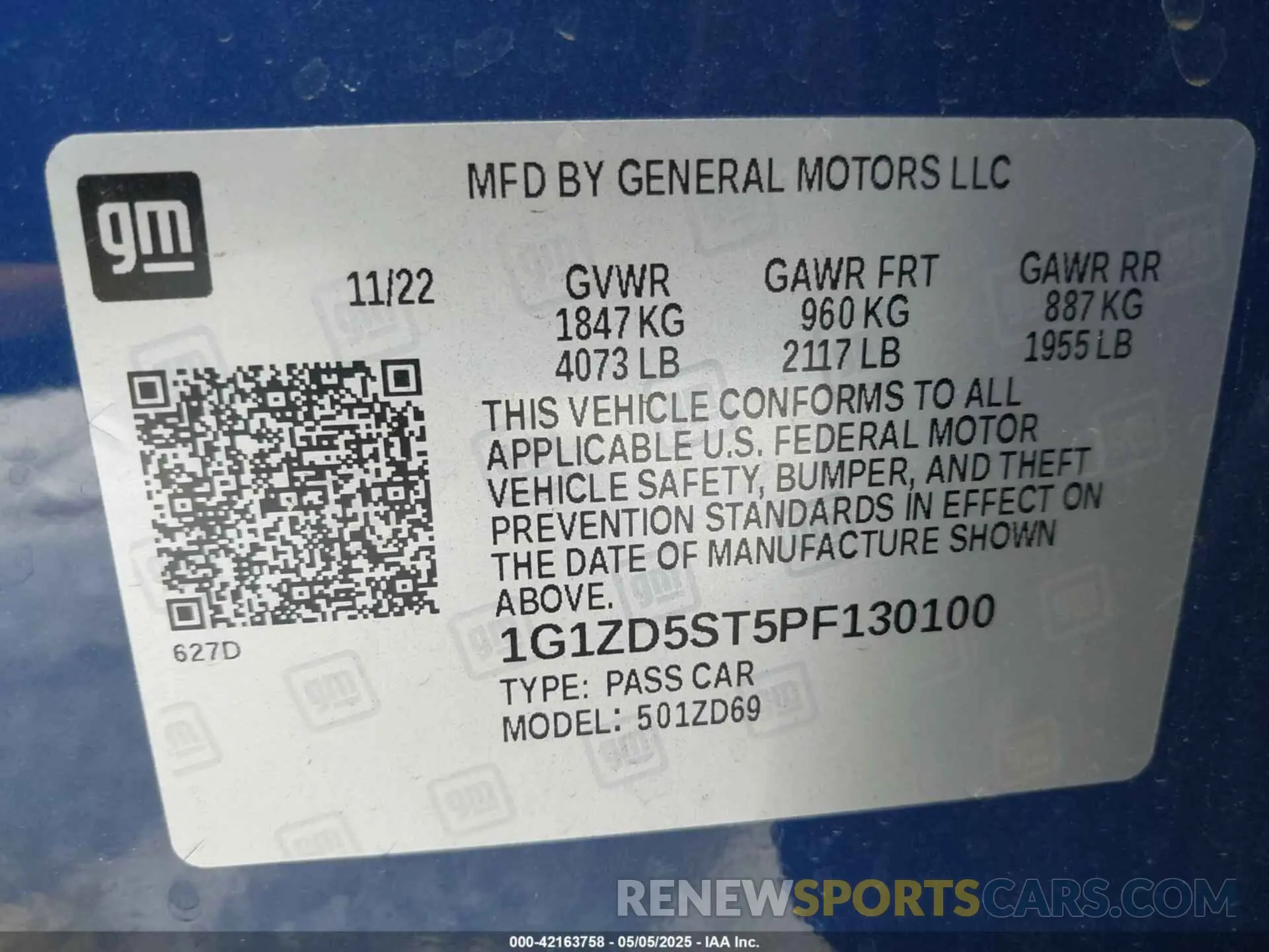 9 Photograph of a damaged car 1G1ZD5ST5PF130100 CHEVROLET MALIBU 2023
