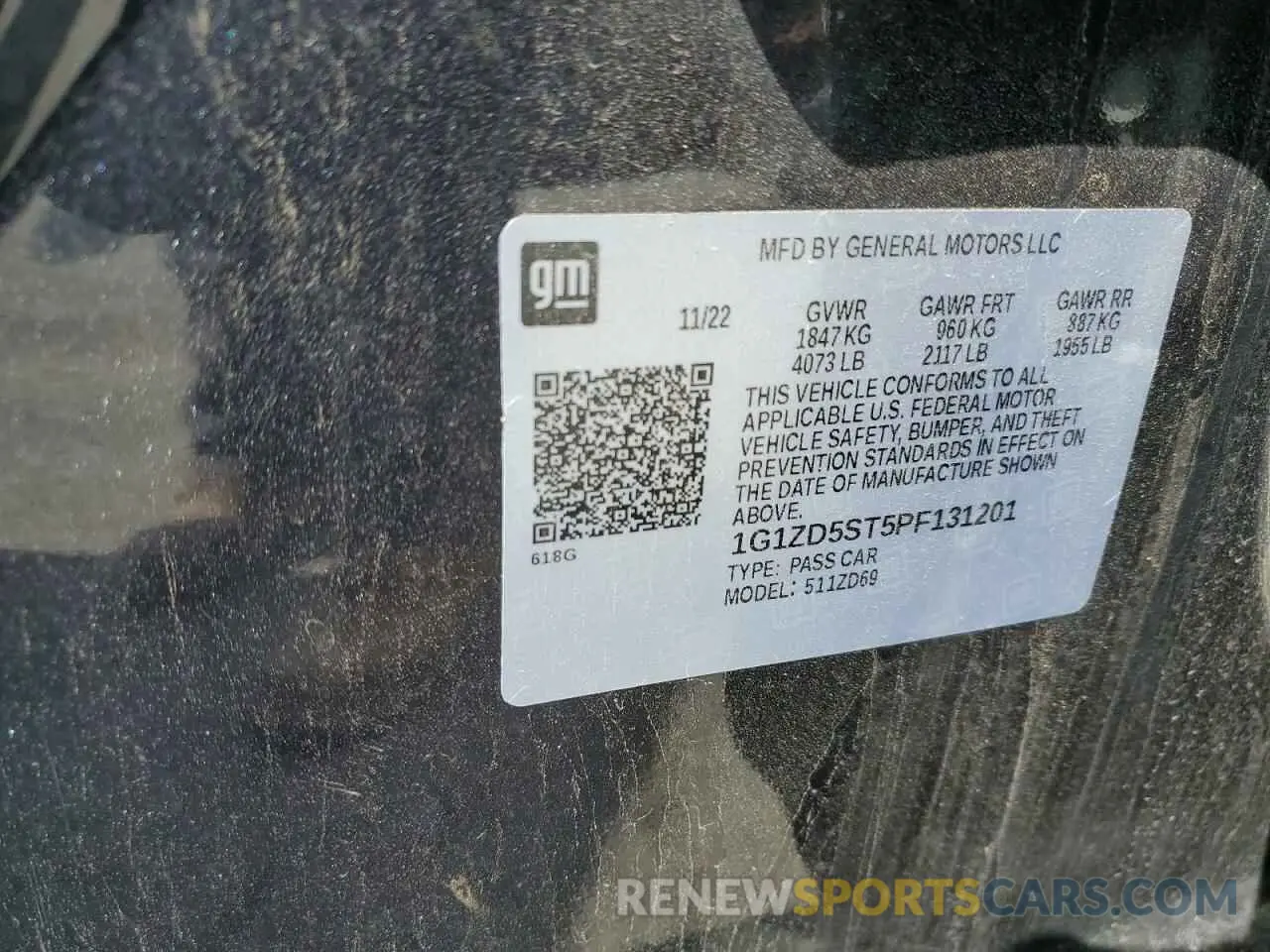 14 Photograph of a damaged car 1G1ZD5ST5PF131201 CHEVROLET MALIBU 2023