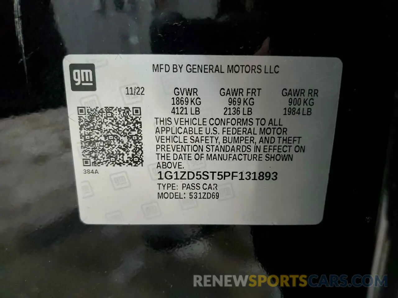 13 Photograph of a damaged car 1G1ZD5ST5PF131893 CHEVROLET MALIBU 2023