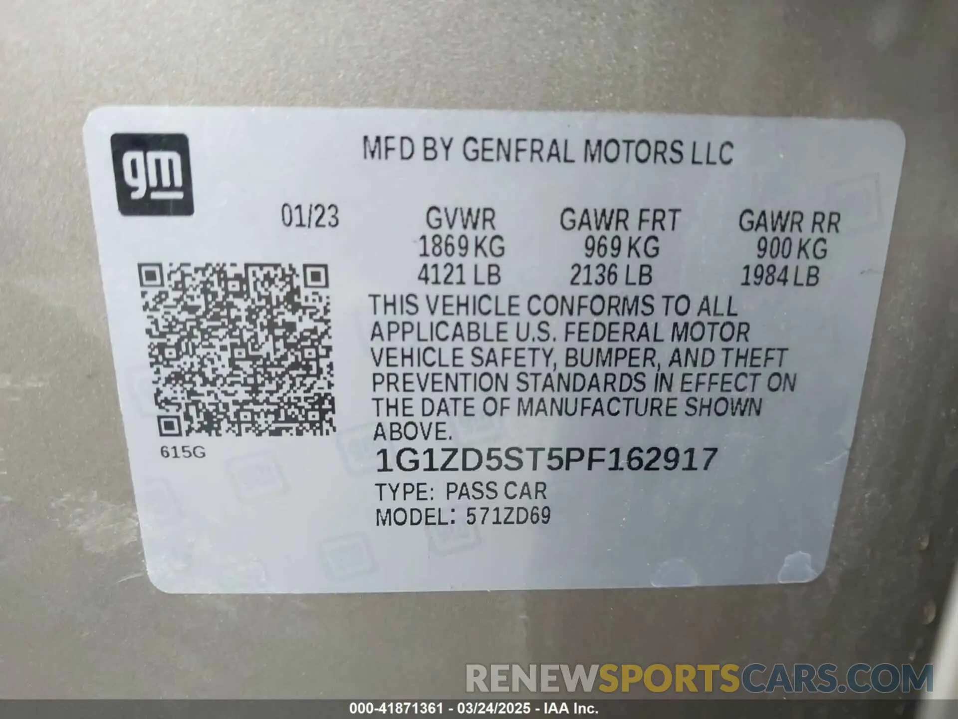 9 Photograph of a damaged car 1G1ZD5ST5PF162917 CHEVROLET MALIBU 2023