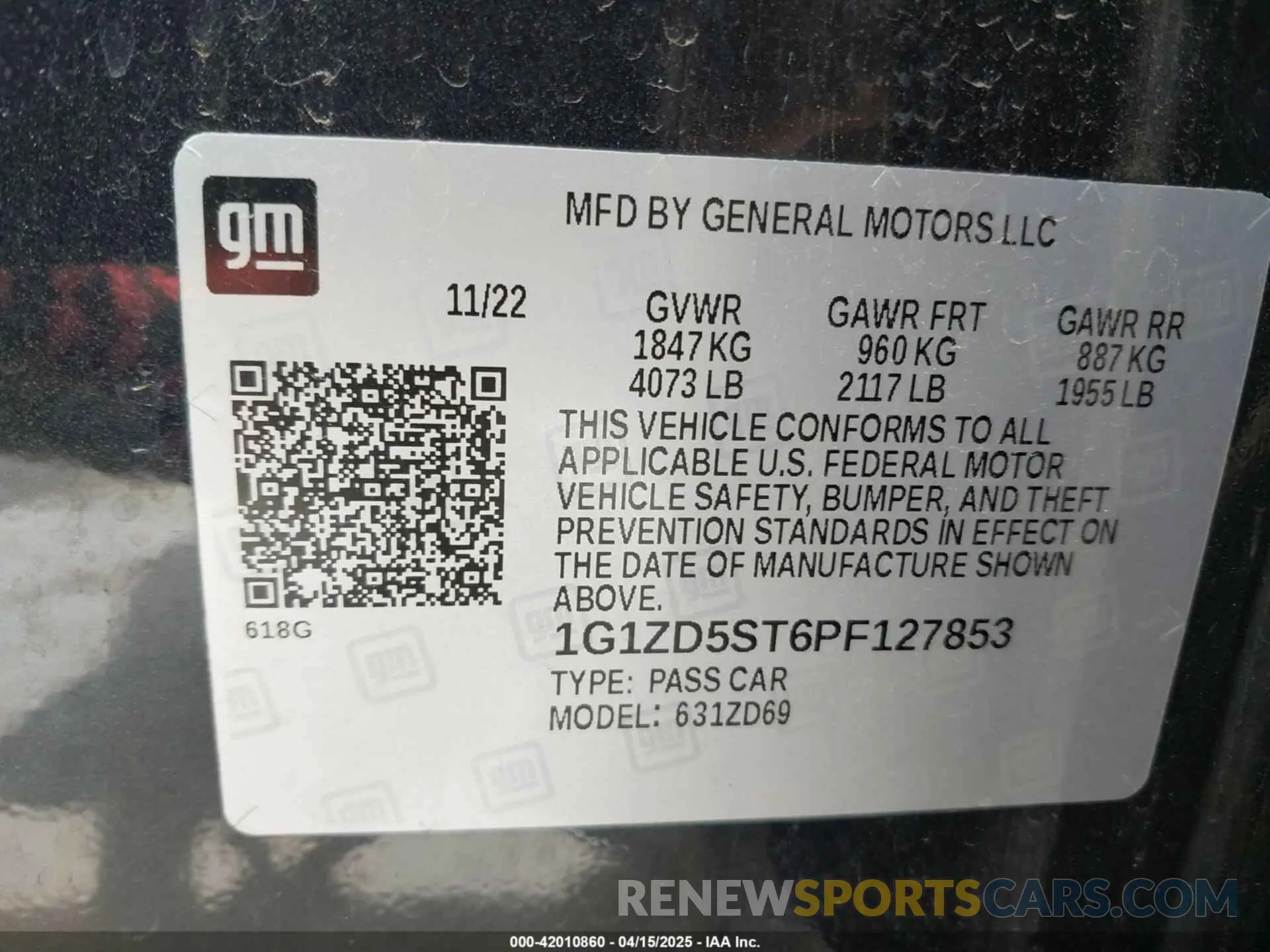 9 Photograph of a damaged car 1G1ZD5ST6PF127853 CHEVROLET MALIBU 2023