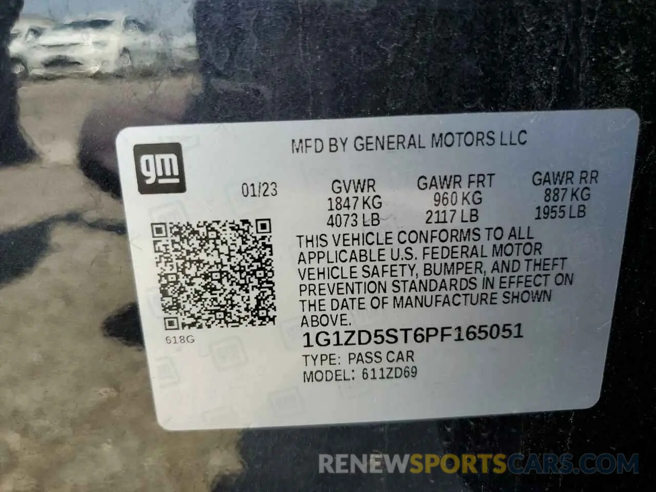 13 Photograph of a damaged car 1G1ZD5ST6PF165051 CHEVROLET MALIBU 2023