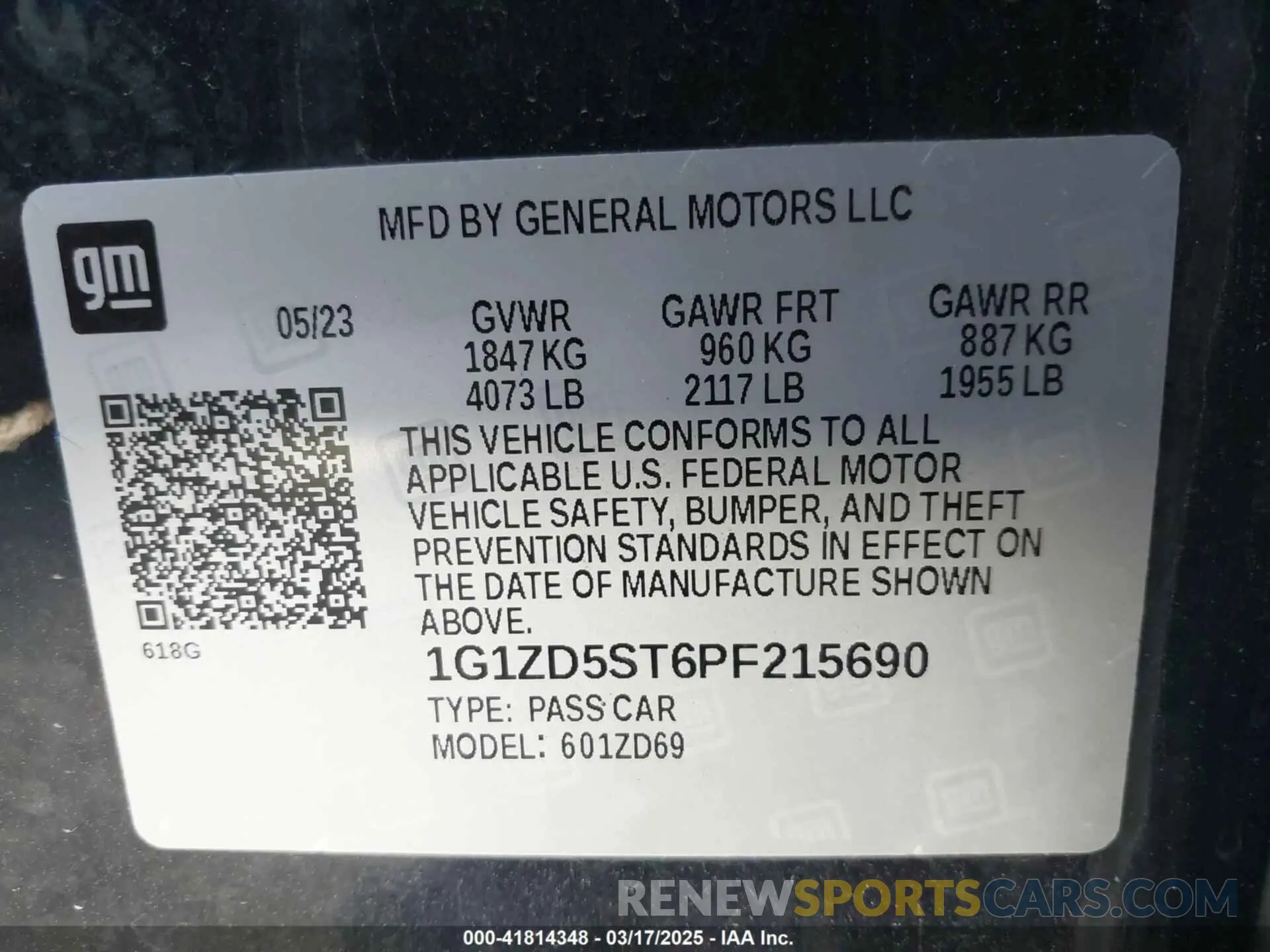 9 Photograph of a damaged car 1G1ZD5ST6PF215690 CHEVROLET MALIBU 2023