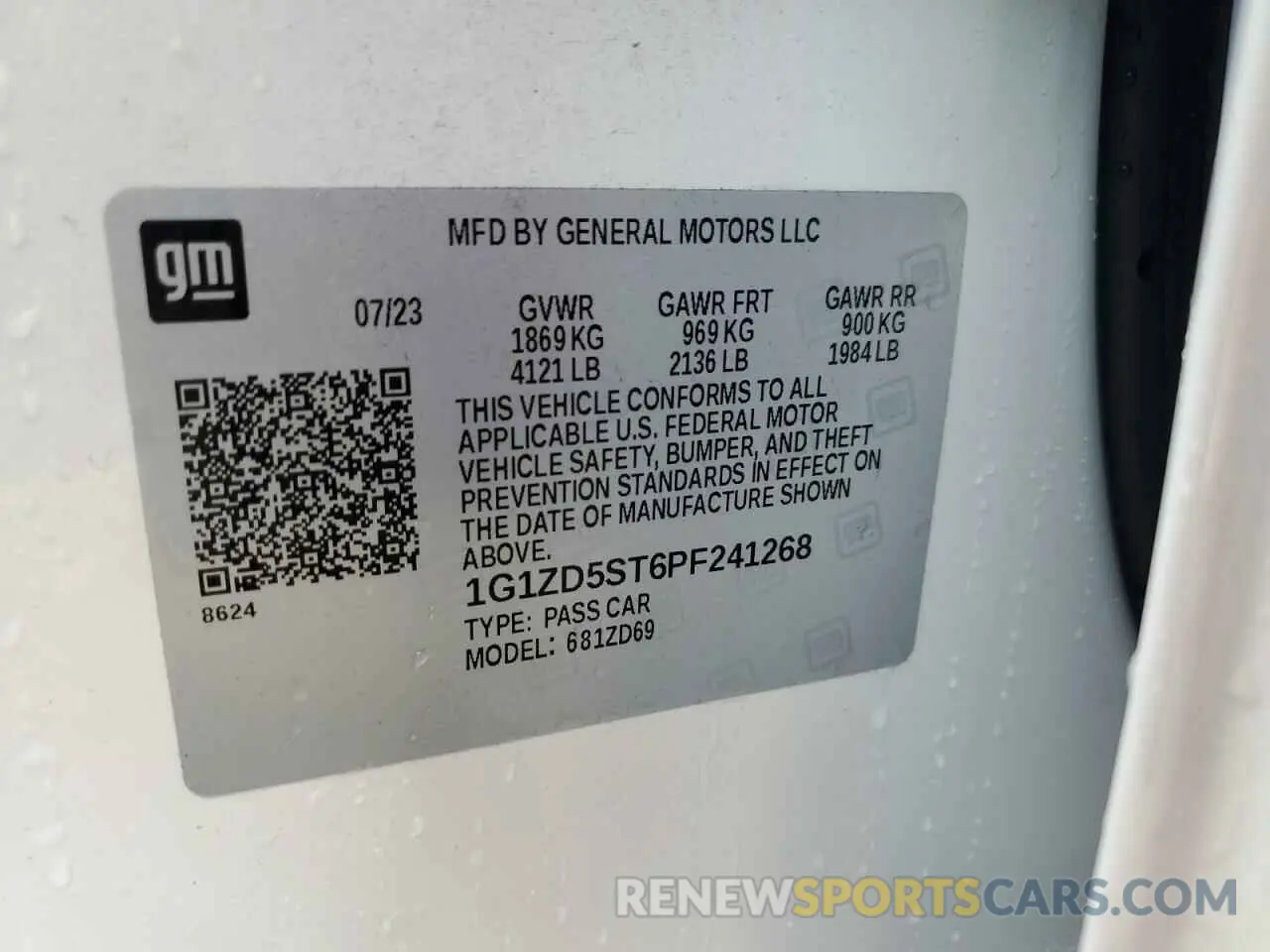 12 Photograph of a damaged car 1G1ZD5ST6PF241268 CHEVROLET MALIBU 2023