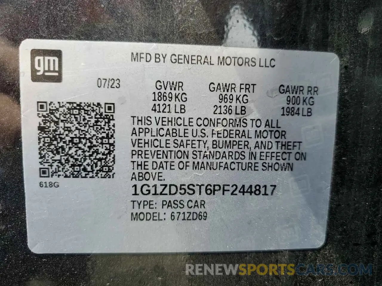 12 Photograph of a damaged car 1G1ZD5ST6PF244817 CHEVROLET MALIBU 2023