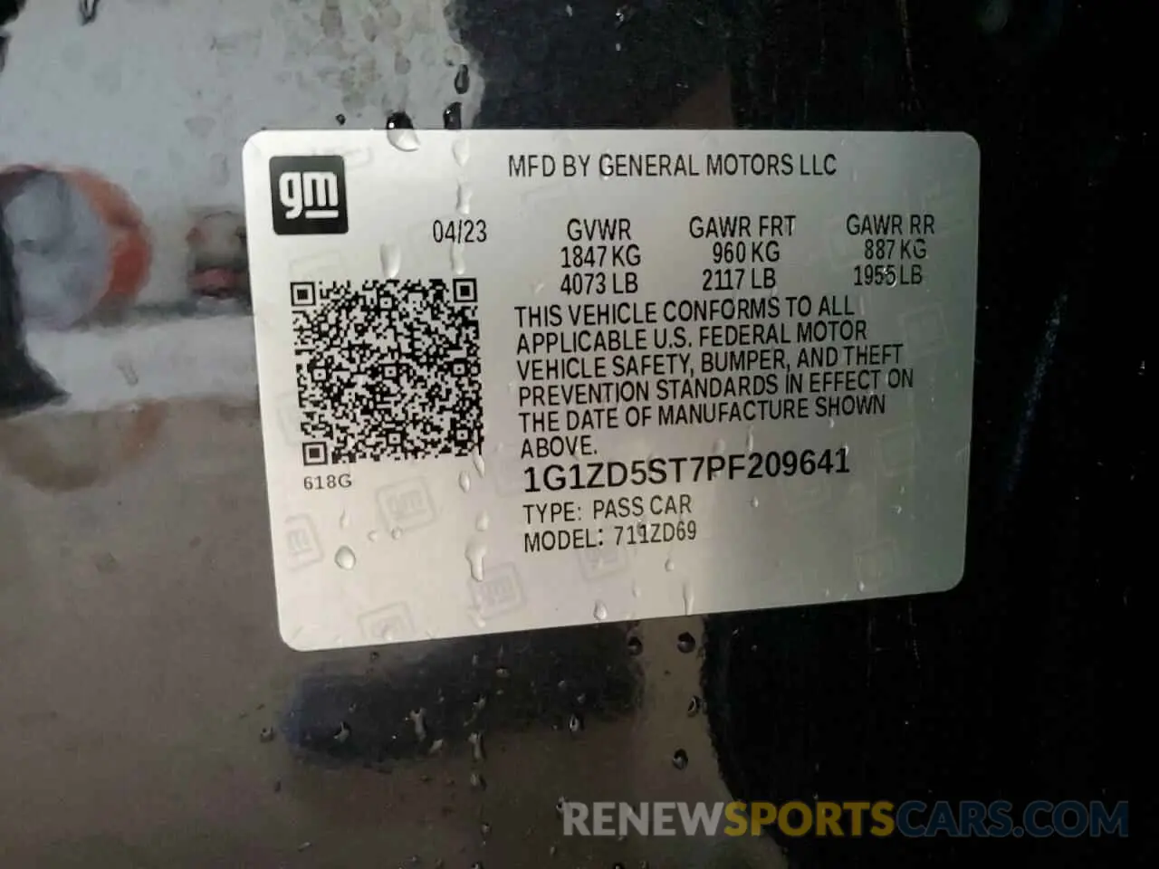 12 Photograph of a damaged car 1G1ZD5ST7PF209641 CHEVROLET MALIBU 2023