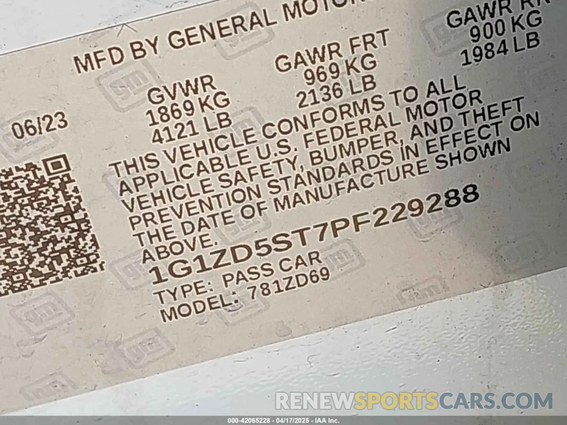 9 Photograph of a damaged car 1G1ZD5ST7PF229288 CHEVROLET MALIBU 2023