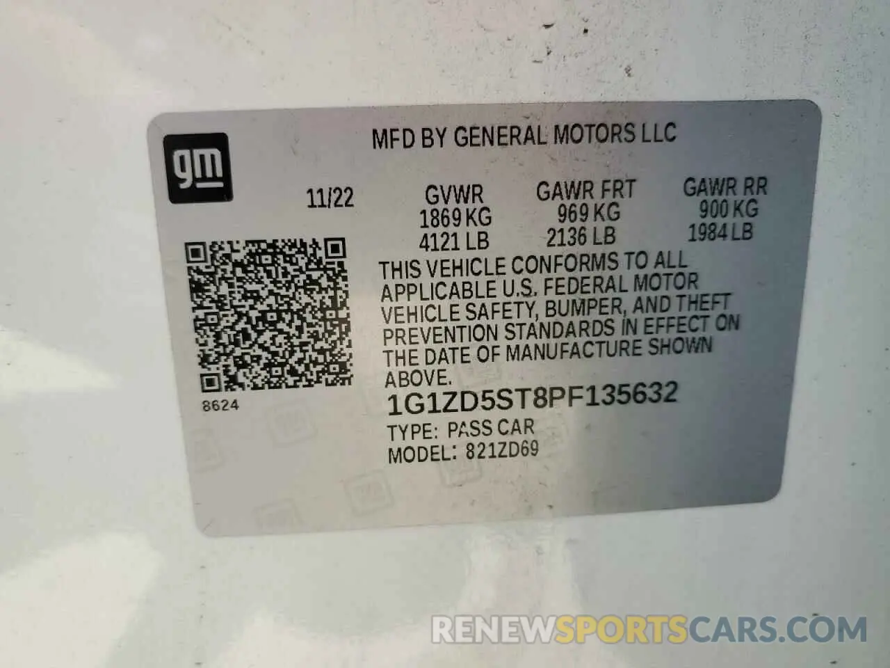 12 Photograph of a damaged car 1G1ZD5ST8PF135632 CHEVROLET MALIBU 2023