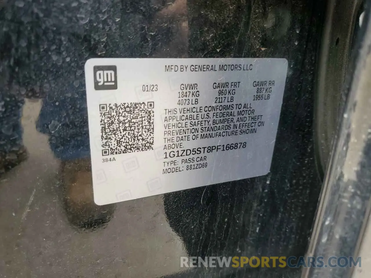 12 Photograph of a damaged car 1G1ZD5ST8PF166878 CHEVROLET MALIBU 2023
